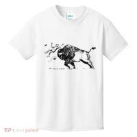 Yellowstone Bison Toss Warning Flyer Kids T-Shirt thumb 0