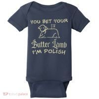 You Bet Your Butter Lamb I'm Polish Animals Baby Bodysuit thumb 0