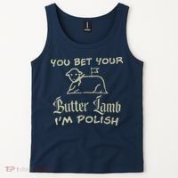 You Bet Your Butter Lamb I'm Polish Animals Tank Top thumb 2