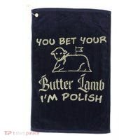 You Bet Your Butter Lamb I'm Polish Animals Golf Towel thumb 0