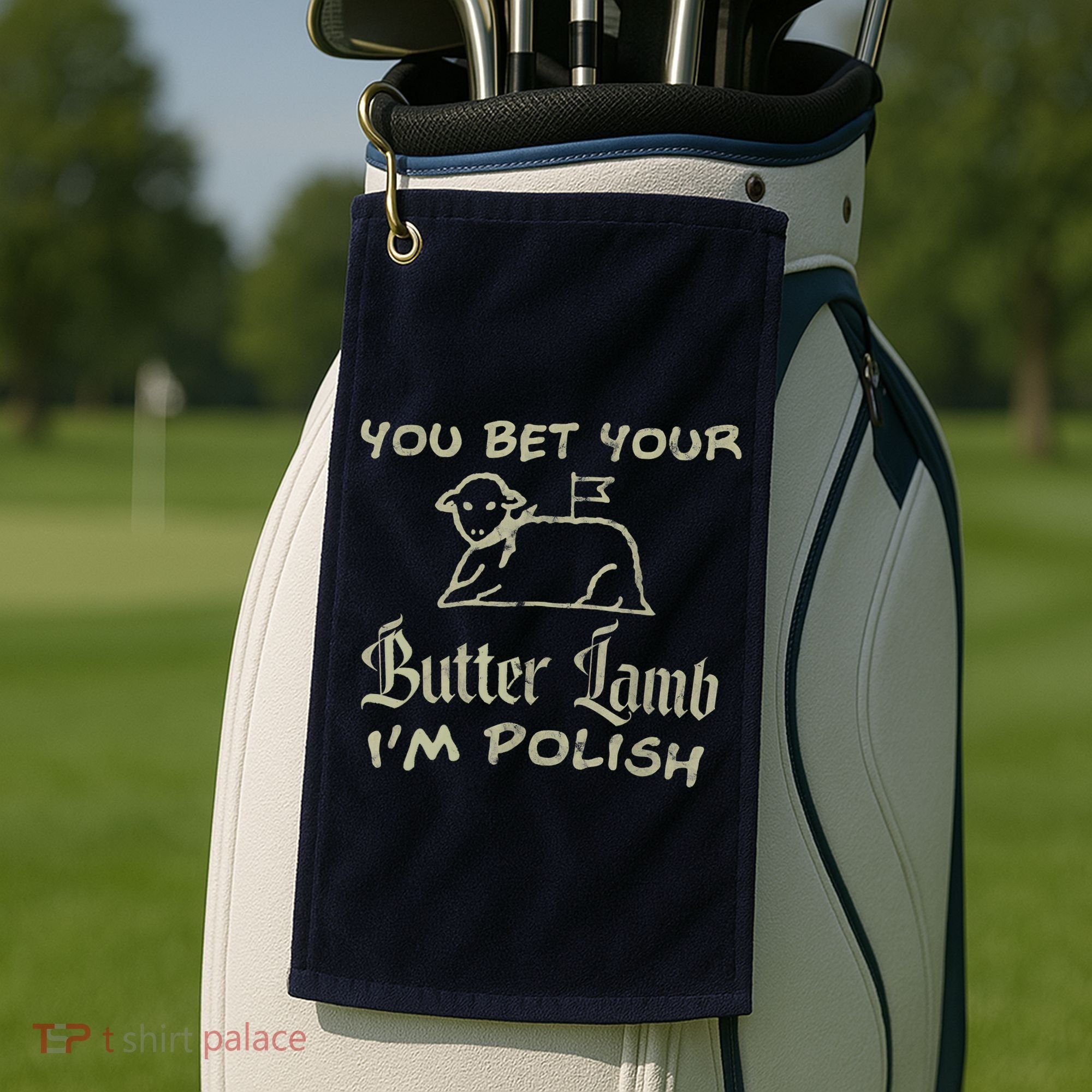You Bet Your Butter Lamb I'm Polish Animals Golf Towel