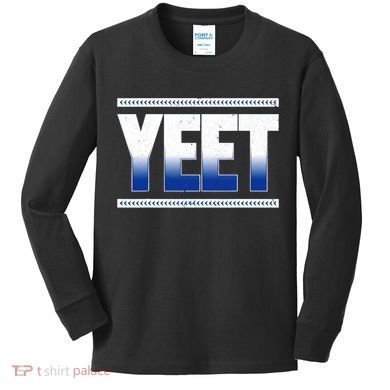 Yeet Blue Kids Long Sleeve Shirt