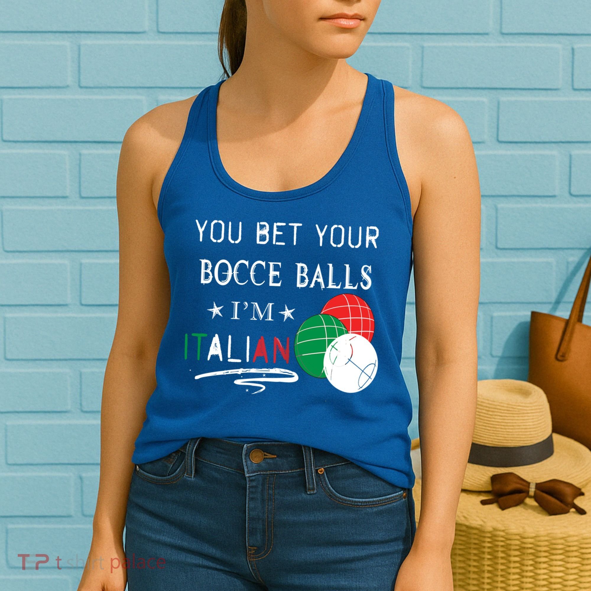 You Bet Your Bocce Balls IM Italian Gift Women's Tank Top