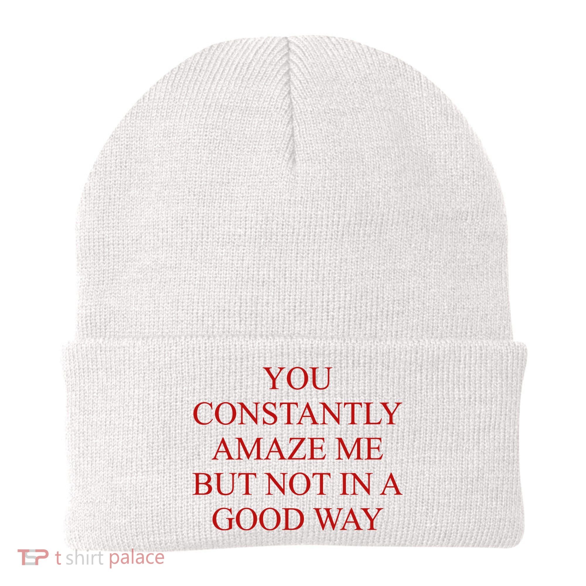 You Constantly Amaze Me But Not In A Good Way Beanie