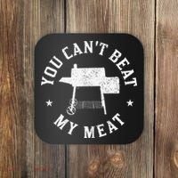 You Can't Beat My Meat BBQ Grilling Chef Funny Grill Coaster thumb 0