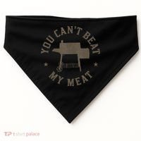 You Cant Beat My Meat BBQ Grilling Chef Funny Grill USA-Made Doggie Bandana thumb 0