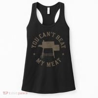 You Cant Beat My Meat BBQ Grilling Chef Funny Grill Women's Tank Top thumb 0