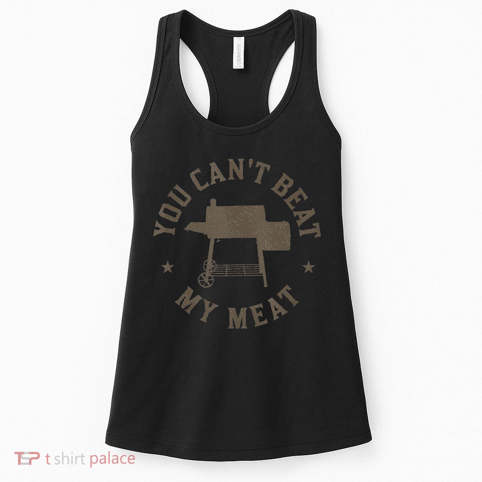 You Cant Beat My Meat BBQ Grilling Chef Funny Grill Women's Tank Top