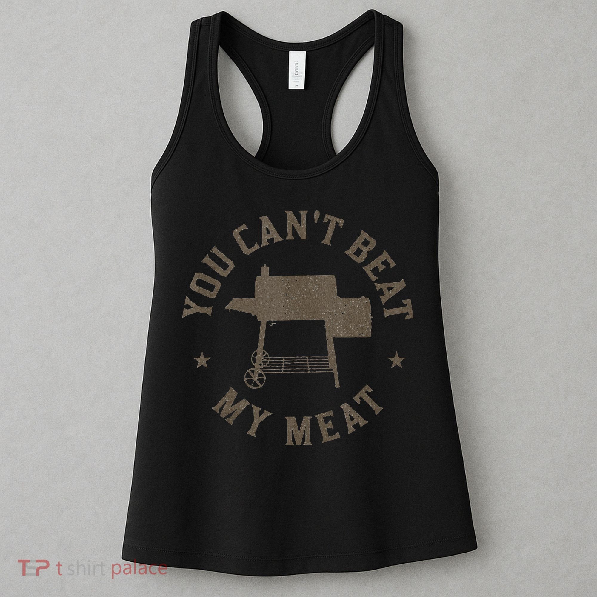 You Cant Beat My Meat BBQ Grilling Chef Funny Grill Women's Tank Top