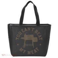 You Cant Beat My Meat BBQ Grilling Chef Funny Grill Tote Bag thumb 0