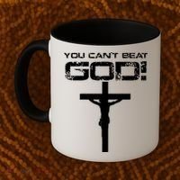 You Can't Beat God Coffee Mug thumb 2