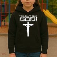 You Can't Beat God Kids Hoodie thumb 3