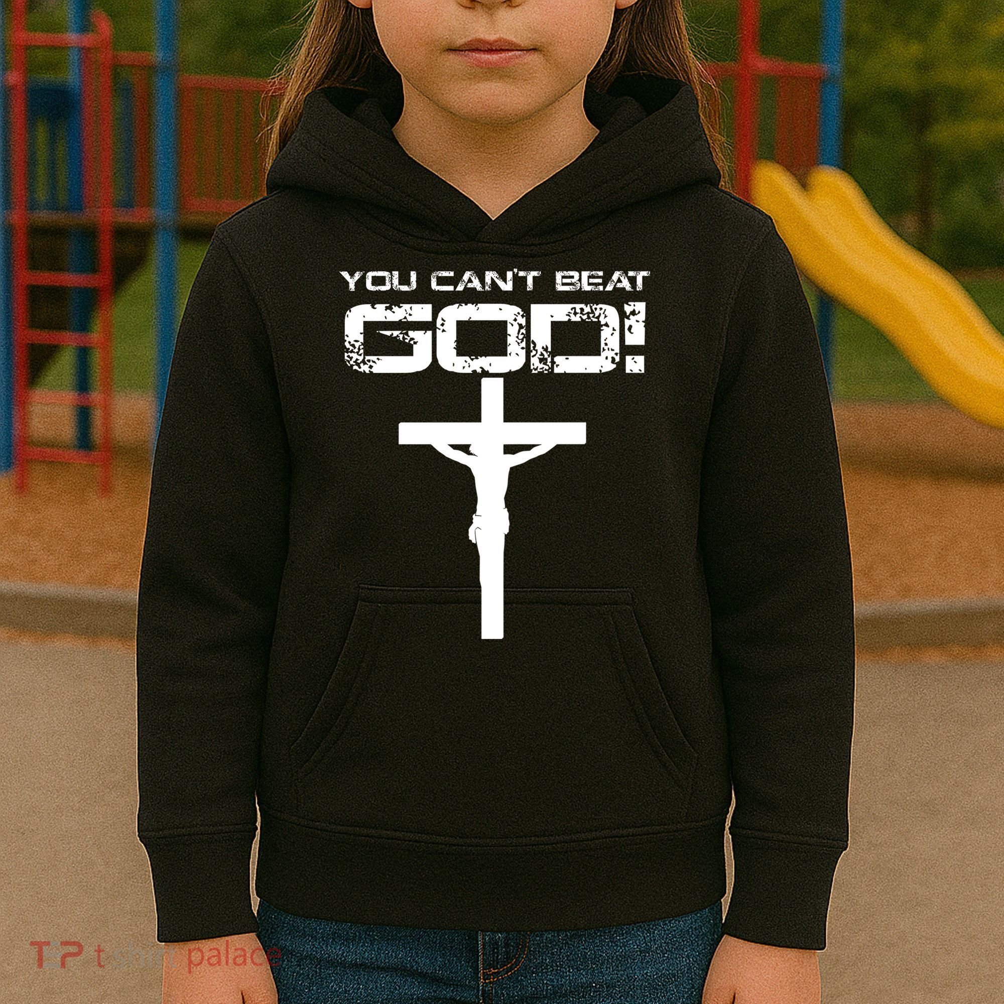 You Can't Beat God Kids Hoodie