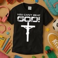 You Can't Beat God Kids T-Shirt thumb 3