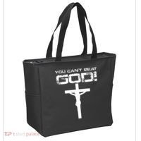 You Can't Beat God Tote Bag thumb 2