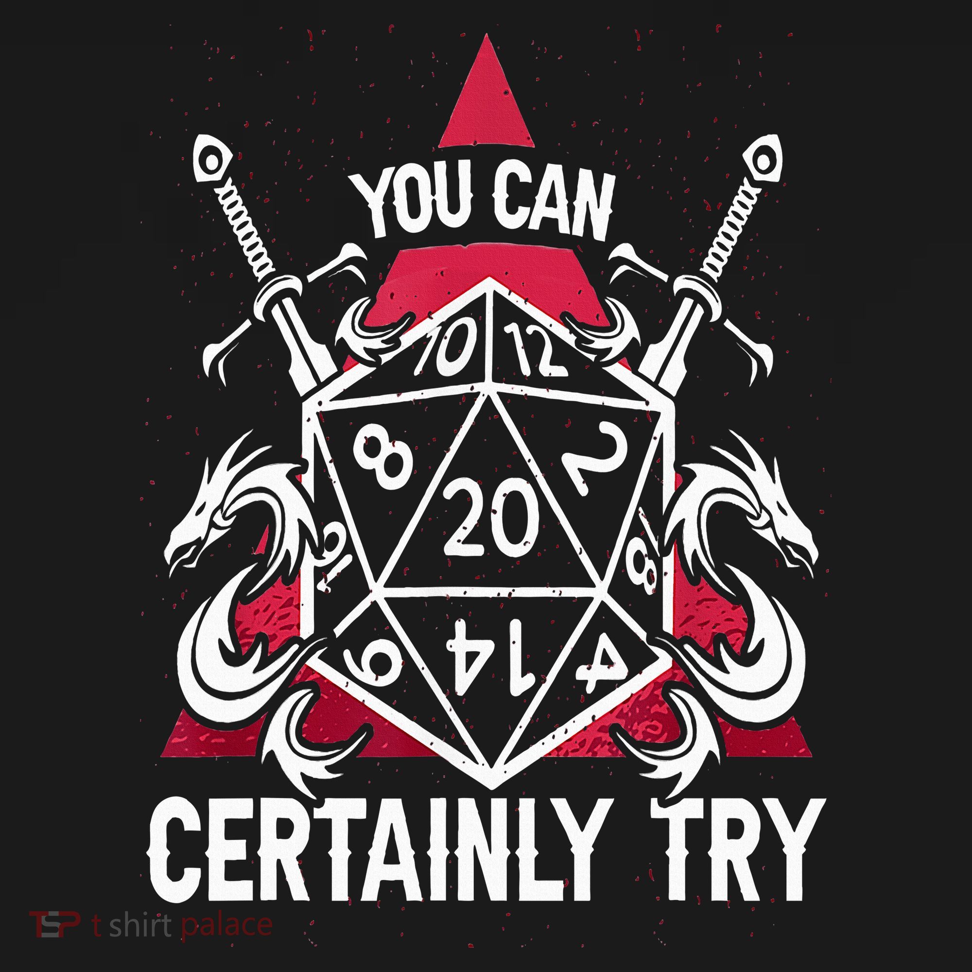 You Can Certainly Try D20 Dice Funny RPG Dragons Gamer Gift Sweatshirt
