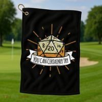 You Can Certainly Try Dragon Dice Wizard Gamer Golf Towel thumb 1