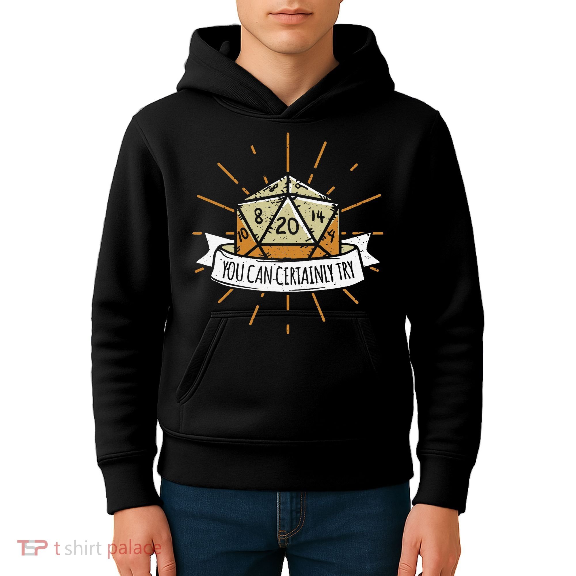 You Can Certainly Try Dragon Dice Wizard Gamer Kids Hoodie