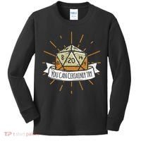 You Can Certainly Try Dragon Dice Wizard Gamer Kids Long Sleeve Shirt thumb 0
