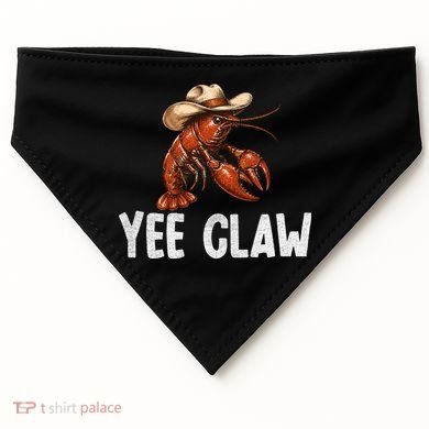 Yee Claw Crawfish Southern Funny Seafood USA-Made Doggie Bandana