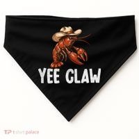 Yee Claw Crawfish Southern Funny Seafood USA-Made Doggie Bandana thumb 0