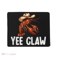 Yee Claw Crawfish Southern Funny Seafood Mousepad thumb 0