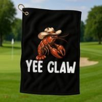 Yee Claw Crawfish Southern Funny Seafood Golf Towel thumb 1