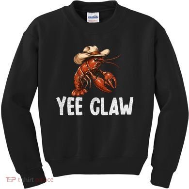 Yee Claw Crawfish Southern Funny Seafood Kids Sweatshirt