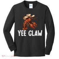 Yee Claw Crawfish Southern Funny Seafood Kids Long Sleeve Shirt thumb 0