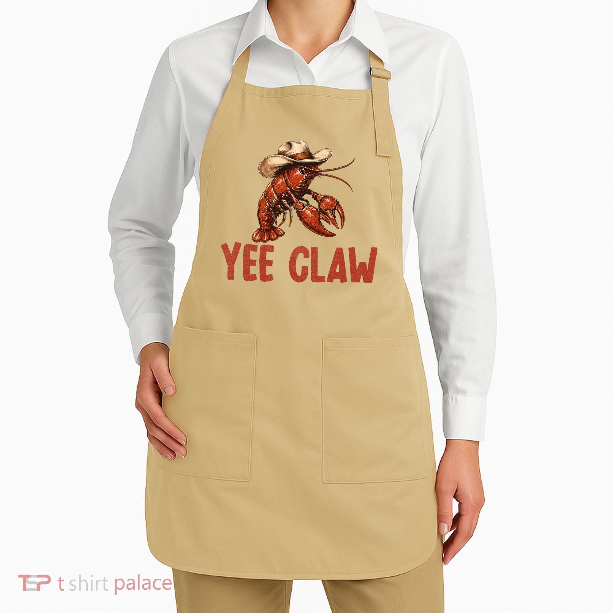 Yee Claw Crawfish Southern Funny Seafood Apron
