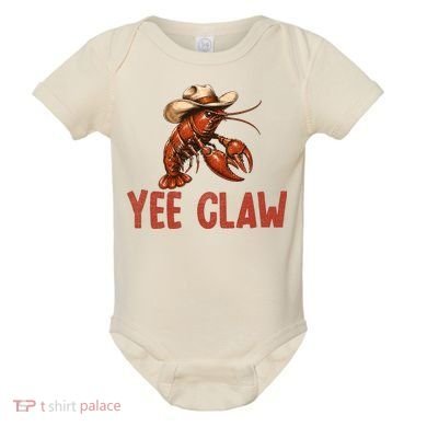 Yee Claw Crawfish Southern Funny Seafood Baby Bodysuit