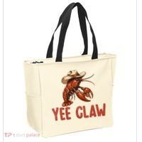Yee Claw Crawfish Southern Funny Seafood Tote Bag thumb 2