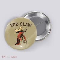 Yee Claw Crawfish Cajun Seafood Festival Gift Button thumb 0