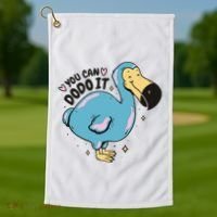 You Can Dodo It Funny Bird Motivational Golf Towel thumb 1
