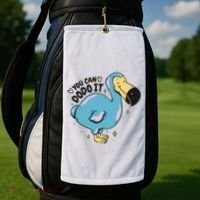 You Can Dodo It Funny Bird Motivational Golf Towel thumb 2