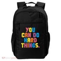 You Can Do Hard Things Motivational Quote Backpack thumb 0