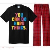 You Can Do Hard Things Motivational Quote Pajama Set thumb 0
