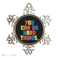 You Can Do Hard Things Motivational Quote Ornament thumb 0