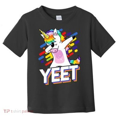 Yeet Colorful Dabbing Dancing Unicorn Toddler T-Shirt