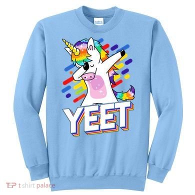 Yeet Colorful Dabbing Dancing Unicorn Sweatshirt