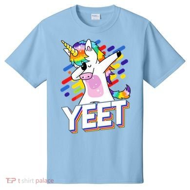 Yeet Colorful Dabbing Dancing Unicorn T-Shirt