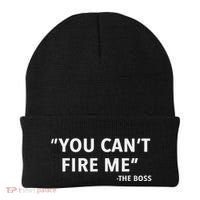 You CanT Fire Me The Boss Entrepreneur Beanie thumb 0