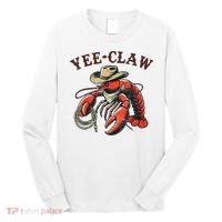 Yee Claw! Funny Crawfish Cajun Sea Festival Long Sleeve Shirt thumb 0