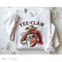 Yee Claw! Funny Crawfish Cajun Sea Festival Sweatshirt thumb 2