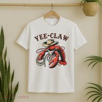 Yee Claw! Funny Crawfish Cajun Sea Festival T-Shirt thumb 2