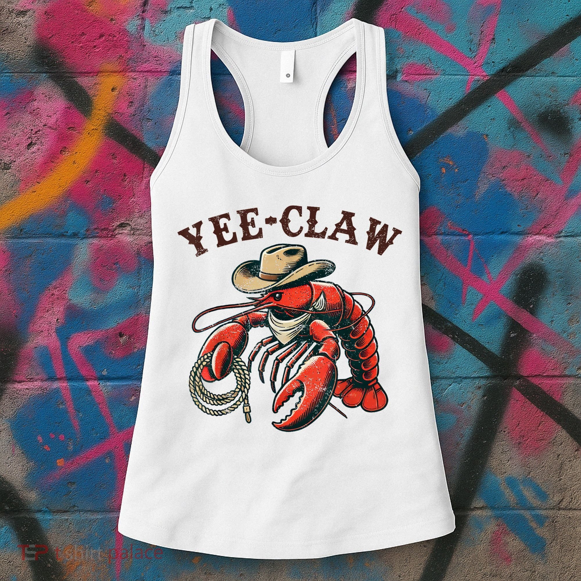 Yee Claw! Funny Crawfish Cajun Sea Festival Women's Tank Top