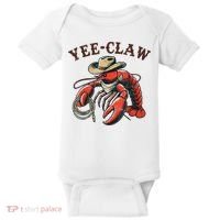 Yee Claw! Funny Crawfish Cajun Sea Festival Baby Bodysuit thumb 0