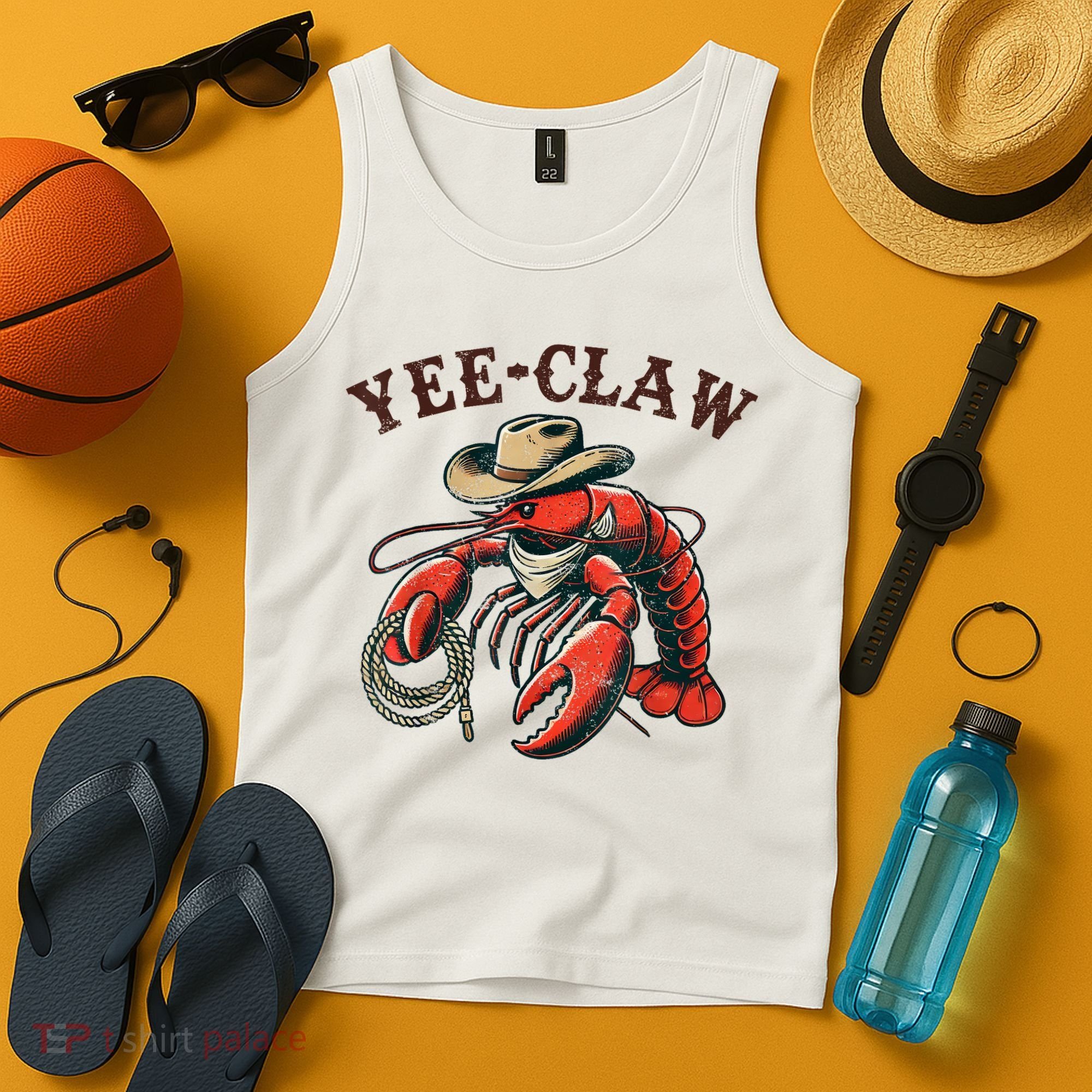 Yee Claw! Funny Crawfish Cajun Sea Festival Tank Top