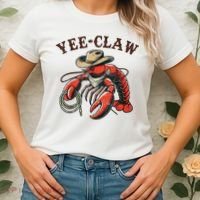 Yee Claw! Funny Crawfish Cajun Sea Festival Women's T-Shirt thumb 2