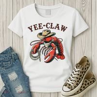 Yee Claw! Funny Crawfish Cajun Sea Festival Women's T-Shirt thumb 3